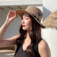 Beach Hat Korean Style Fashion Belt Buckle Straw Hat
