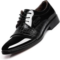 pattern autumn men's pointed business dress shoes leather men's shoes single shoes shoes men