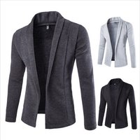 Foreign trade new foreign trade simple cardigan Slim sweater coat male V-neck sweater cardigan fashion casual Q830