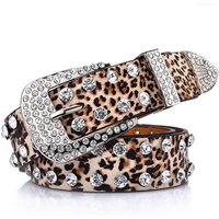 Rhinestone-embellished wide belt