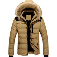 Winter Men Jacket Thick Hooded Fur Collar Men Coats Casual Padded Men Jackets
