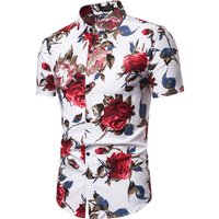 Beachwear Shirt Short-Sleeved Floral