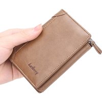 Wallet Men's Short Korean Version Of The Vertical Multi-card Position Three-fold Small Wallet Thin Buckle Coin Purse