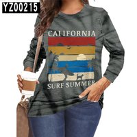 Round Neck Casual Loose Long-Sleeved T-Shirt