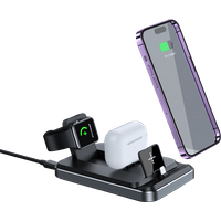 Three In One Flat Portable & Foldable Wireless Charger