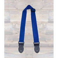 Br Distribution LeatherGraft Webbing Guitar Strap Blue Leather