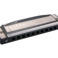 Westside Hohner Enthusiast Series Silver Star Harmonica G Silver