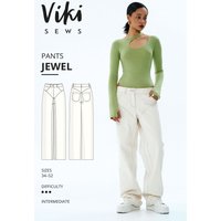 Vikisews Paper Sewing Pattern Jewel Pants