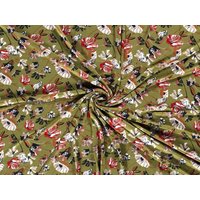 Viscose Jersey Stretch Knit Fabric Khaki