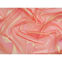 Minerva Core Range Rainbow Crystal Organza Fabric Red