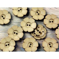 Dill Flower Plastic Buttons (Value Pack) Beige