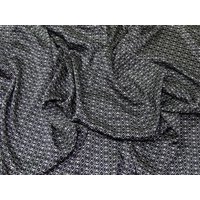 Deadstock Charmeuse Silky Satin Fabric Black & White