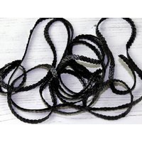 Stephanoise Faux Snakeskin Sequin Trim Gunmetal