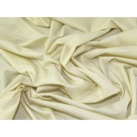 John Louden 100% Cotton Fabric Green on Cream