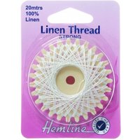 Hemline Waxed Linen Thread White
