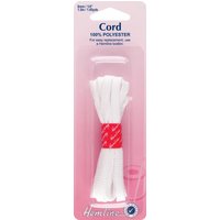 Hemline Round Polyester Cord White