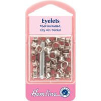Hemline Metal Eyelets Kit Silver