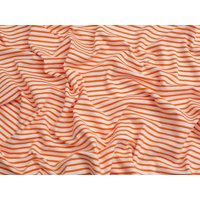 Minerva Core Range Stripe Cotton Jersey Stretch Knit Fabric Orange