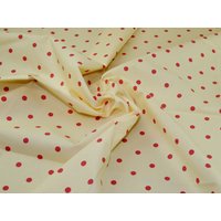 Cotton Canvas Fabric Pink & Cream