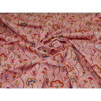 John Louden Stretch Woven Viscose Twill Fabric Pink