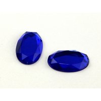 Oval Acrylic Jewels Royal Blue