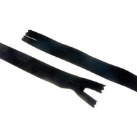 Concealed Invisible Closed End Zips Black