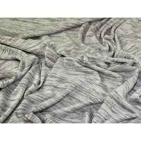 Lady McElroy Slub Sweater Knit Stretch Fabric Silver