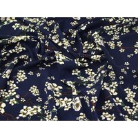Deadstock Stretch Woven Suiting Fabric Navy Blue