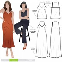 Style Arc Paper Sewing Pattern Kingsley Bias Cut Dress & Cami