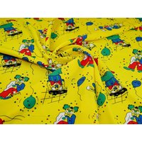 Deadstock Polyester Suiting Fabric Yellow