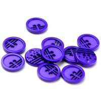 Dill Round Retro Buttons (Value Pack) Purple