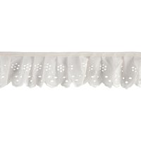 Broderie Anglaise Gathered Lace Trim (Value Roll) Cream