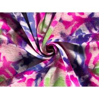 Wool Blend Knit Coating Fabric Pink Multi