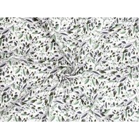 Deadstock Cotton Poplin Fabric White Green