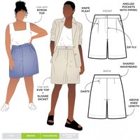 Style Arc Paper Sewing Pattern Braxton Shorts