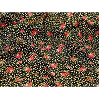 Rose and Hubble 100% Cotton Poplin Fabric Black