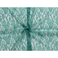 Fine Floral Lace Fabric Jade