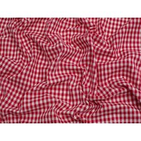Minerva Core Range 1/4 inch Check Vintage Gingham Fabric Red