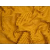 Minerva Core Range Medium Cotton Waffle Fabric Ochre