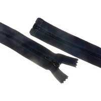 Plastic Chunky Open End Zips Navy Blue
