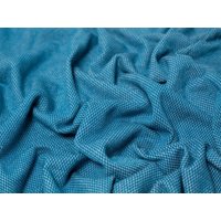 Jacquard Fleece Back Sweatshirt Stretch Knit Fabric Seaside