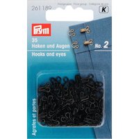 Prym Hook & Eye Fasteners Black