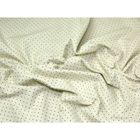 Deadstock Truella Brushed Cotton Fabric Cream & Black