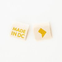 Sarah Hearts Made In My State Gold Woven Labels D.C.