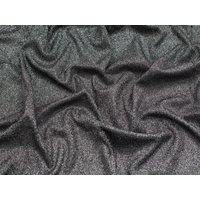 Minerva Core Range Starlight Sparkle Metallic Stretch Knit Fabric Black