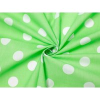 Minerva Core Range Printed Polycotton Fabric Green & White