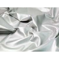 Minerva Core Range Soft Faux Leather Fabric Metallic Silver