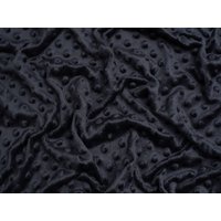 Minerva Core Range Embossed Dimple Plush Fleece Fabric Navy Blue