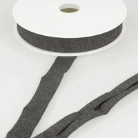 Stephanoise Viscose Jersey Bias Binding Tape Dark Grey