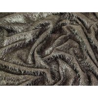 Deadstock Lurex Faux Fur Fabric Mink